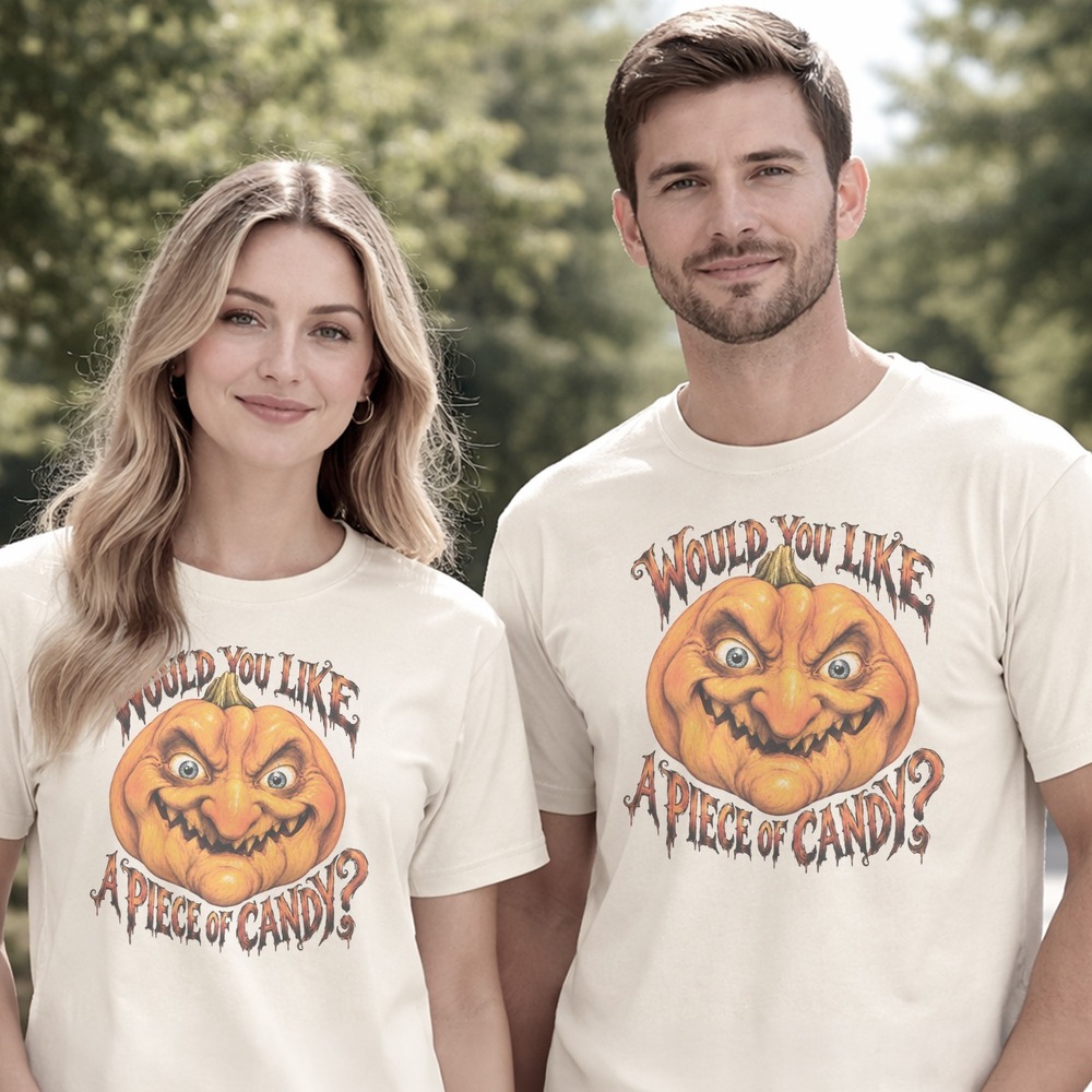 Would You Like a Piece of Candy Snarling Pumpkin Tee